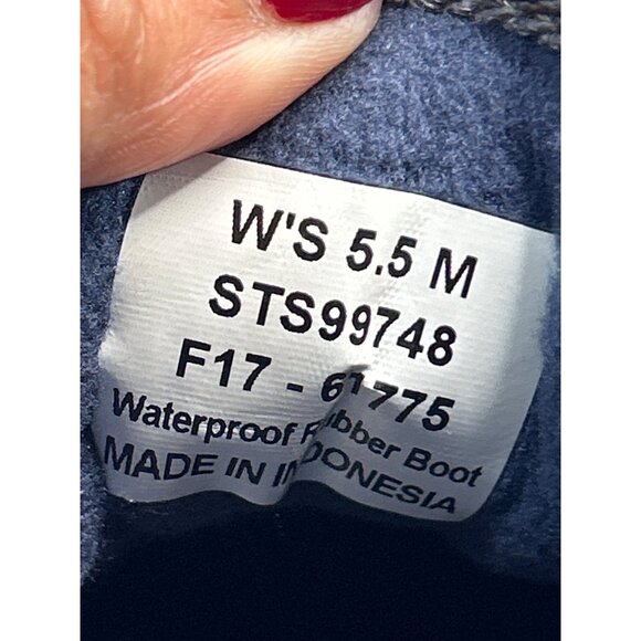 Sperry Womens Syren Sea Waterproof Rubber Duck Boots Blue Size 5.5 - Picture 6 of 7